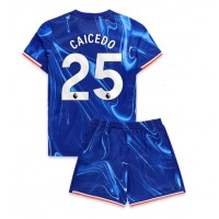 Maglie da calcio Chelsea Moises Caicedo #25 Prima Maglia Bambino 2024-25 Manica Corta (+ Pantaloni corti)